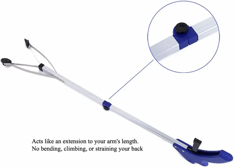Praktischer, extra langer Armverlängerungs-Reacher-Grabber, faltbares Müll-Aufnahmewerkzeug für Katzenpflücker, Garten, Nabber, Behinderte – Detail 3