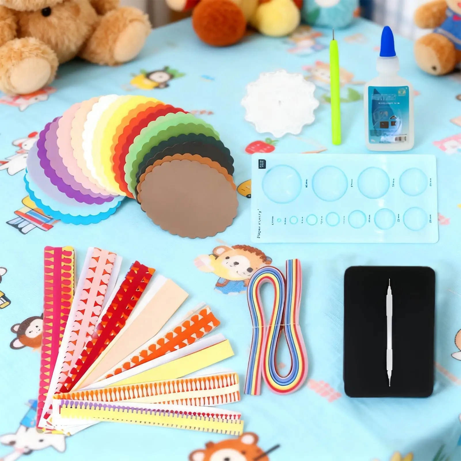 

Quilling Paper Strips Colorful Handmade Supplies Decoration 3D Flower Quilling Paper For Women Adults Beginner Craft Birthday