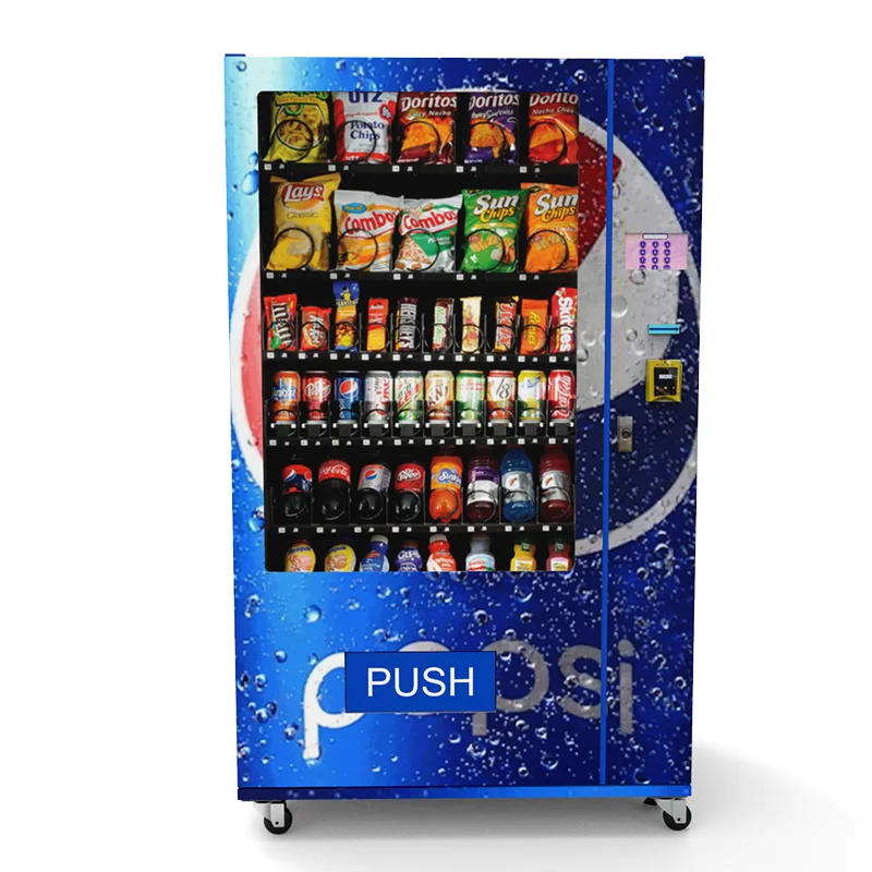 

Outdoor water bottle waterproof vending machine food and beverage kiosk with age verification