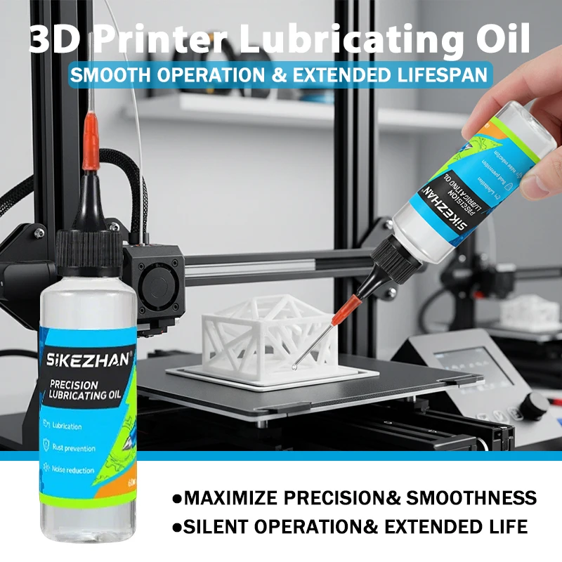 

60ml Premium 3D Printer Lubricating Oil with Ultra Fine Needle Applicator for Deep Penetration and Wear Protection SIKEZHAN