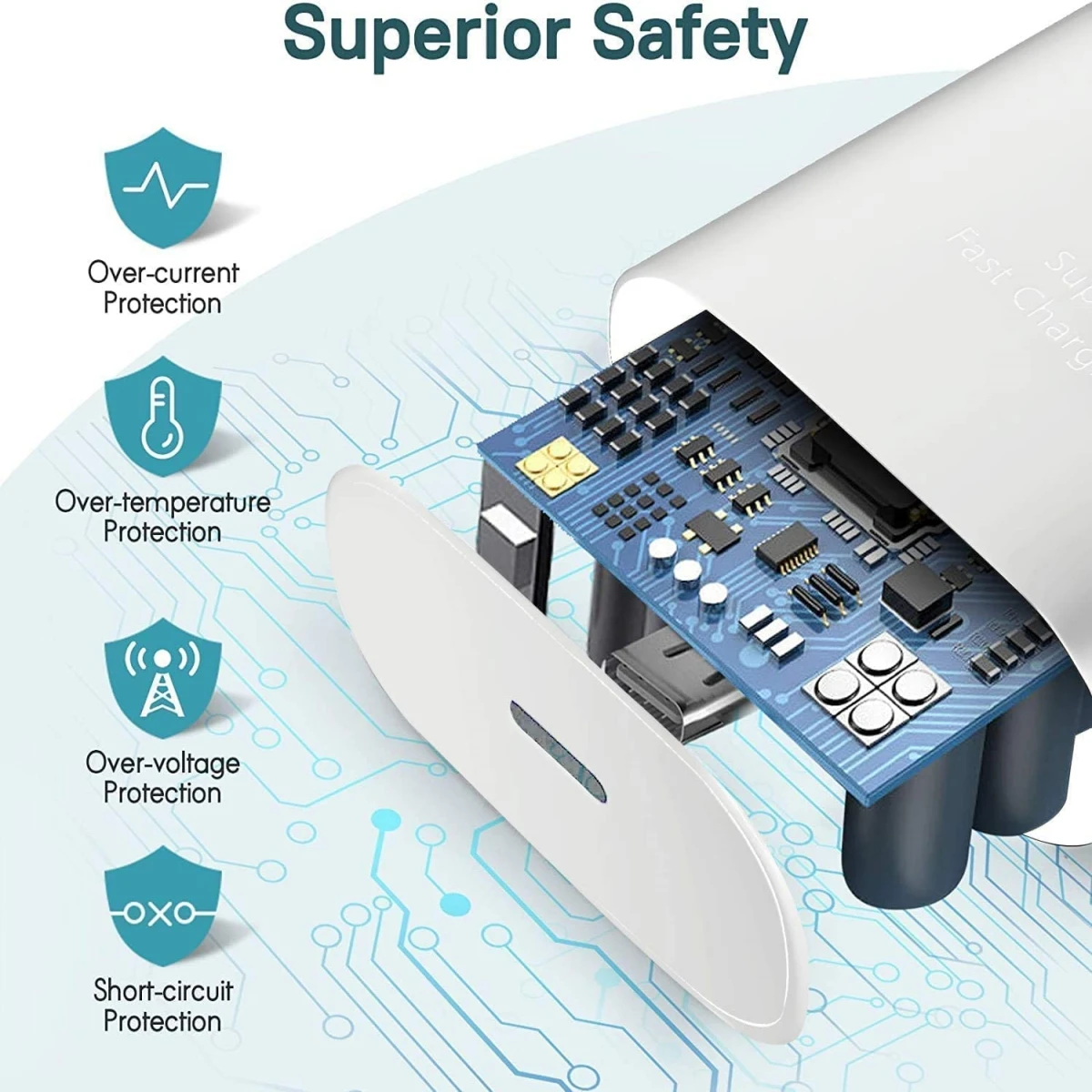 2Sets 25W PD Wall Fast Charger+20W 6.6 FT Type-C to iphone Fast Charging Cable Compatible with iPhone 14/13/12/12/Max/11/Xs Max - náhled 5