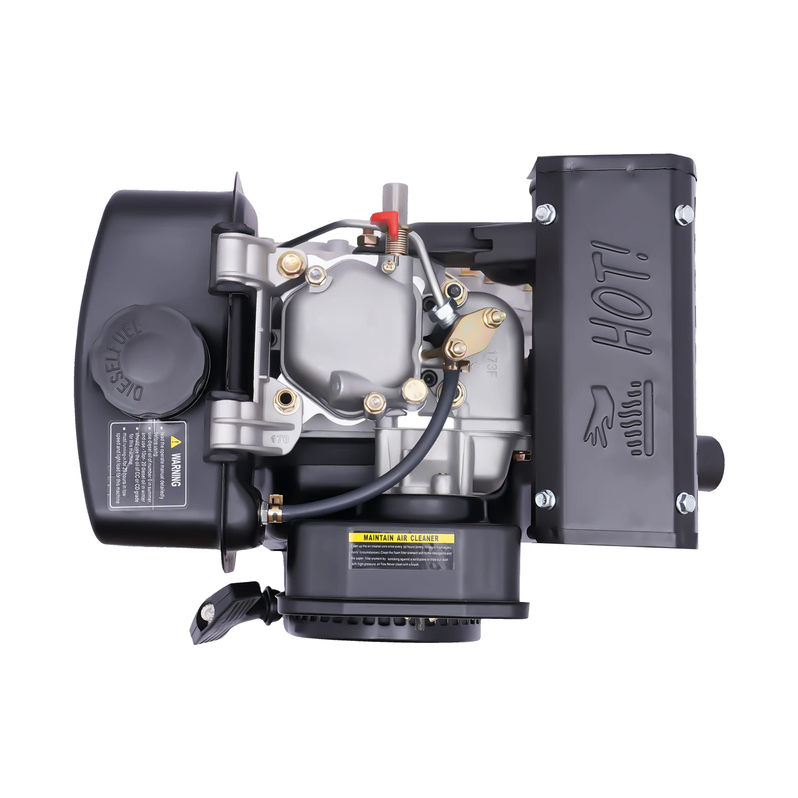 Moteur Vertical Refroidi par Air, Appareil à 4 Temps, à Intervalles Simples, pour Machine de Découpe de Route, Rectifieuse, Pompe à Eau, 3600 tr/min