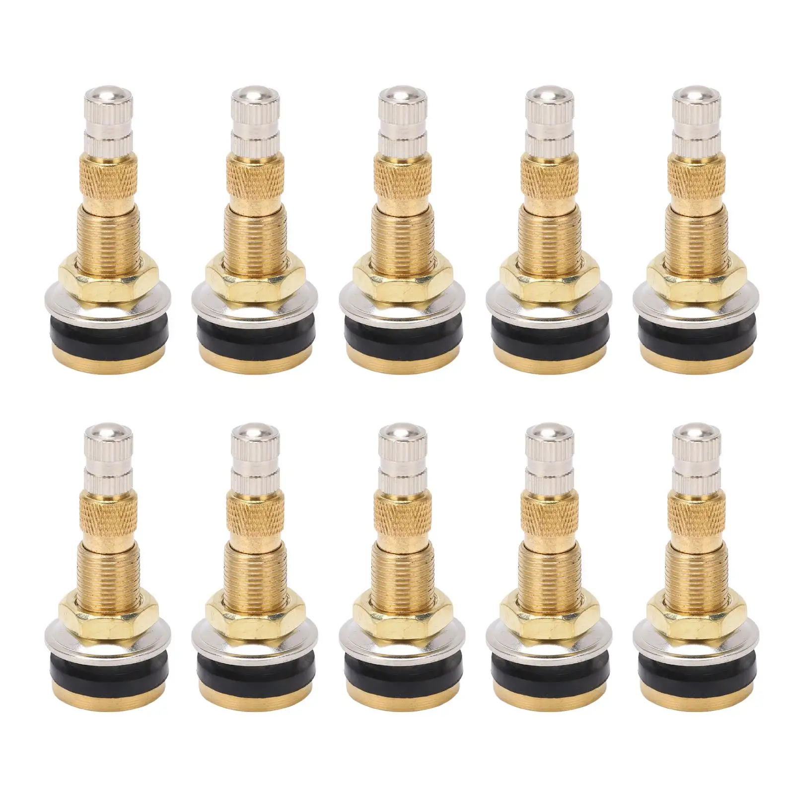 

10pcs TR618A Brass Tubeless Tire Valve Stem 1 7/8in for tractor 0.625in Hole