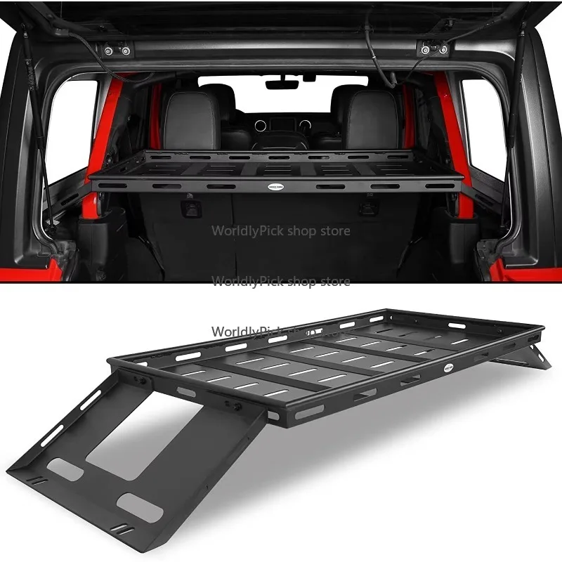 Rear Trunk Cargo Rack Basket Tray, Interior Storage Luggage Carrier, 2007-2023, Jep Wrgler Unlimted 4-Door Hardtops