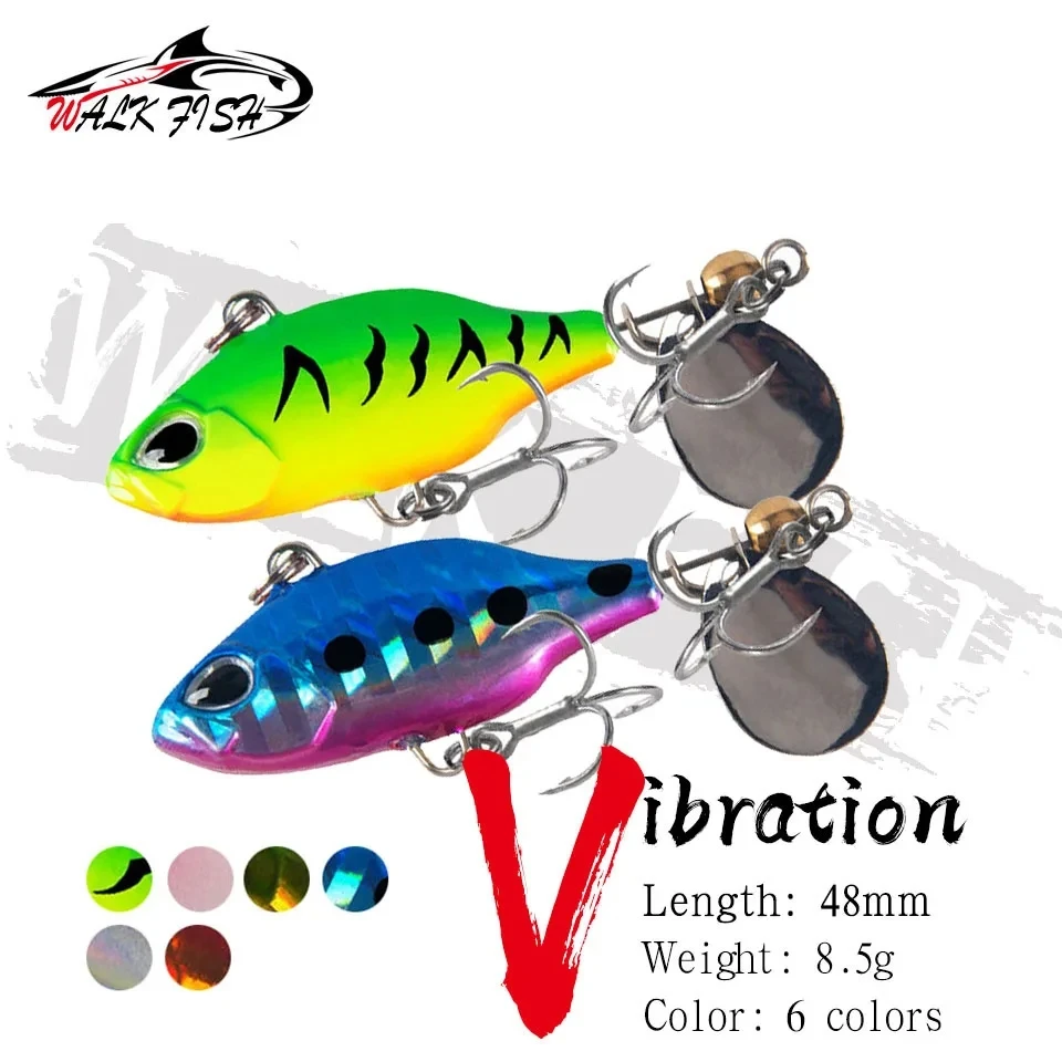 WALK FISH Tractor Cebo giratorio VIB – Cuchara dura para pesca