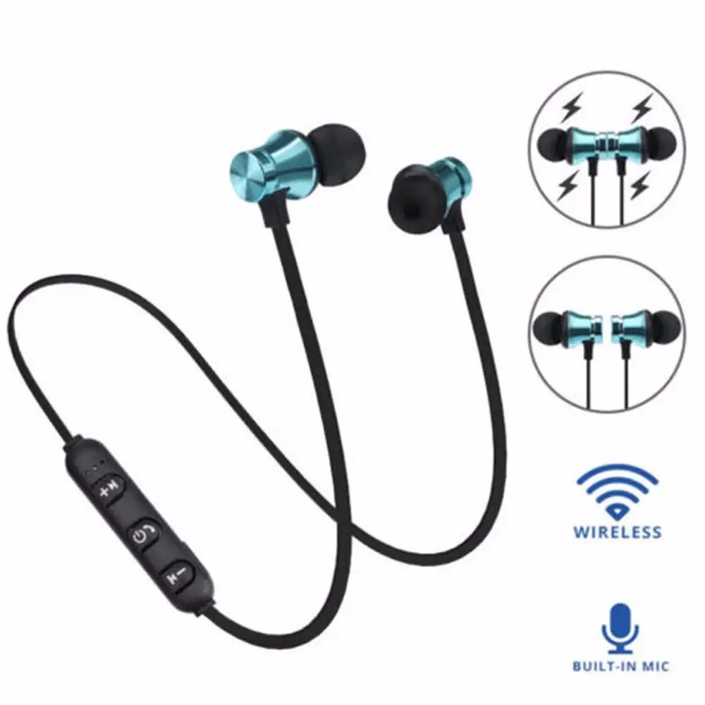 

for Mobile Phone Music Headset Phone Neckband with Mic XT11 Wireless Bluetooth Earphone Sport Earbuds Magnetic Hanging Neck