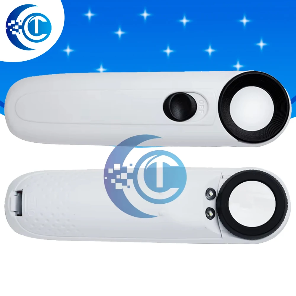 20X Professional Handheld LED Magnifier (1PC) – Pocket-Sized 2 Illumination Lights, High Portability