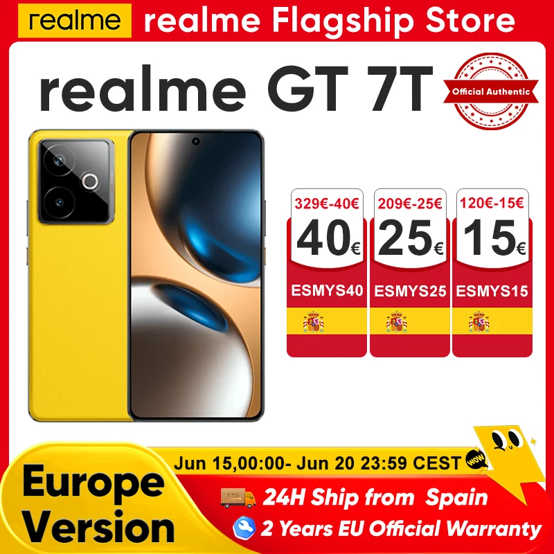 realme GT 7T 5G Smartphone nuevo MediaTek 8400-MAX, batería Titan de 7000 mAh, …