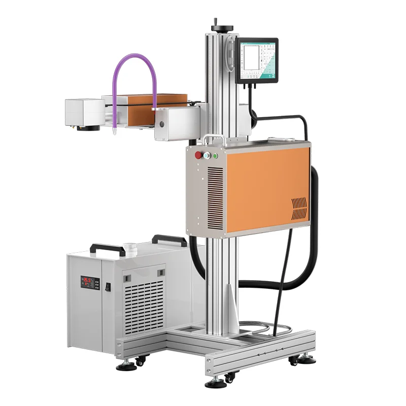 UV/CO2 Laser Marking Machine for Text Barcodes Logos Date Time Codes Batch Codes DXF PLT BMP Online Flying