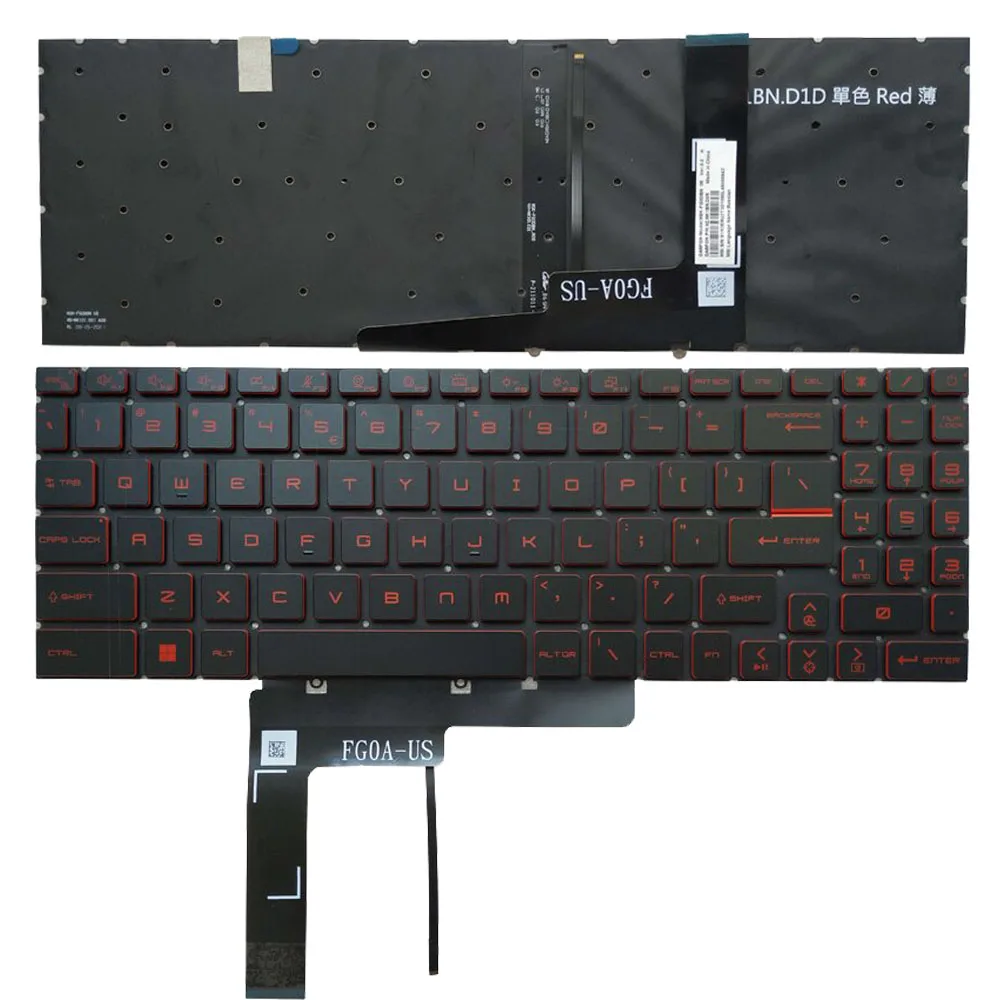 New Backlit US/Russian/Spanish/French Keyboard For MSI GL66 GF66 GF76 MS-1581 1582 1583 1585 GL76 MS-17L1 MS-17L2 MS-17L3 L4 L5