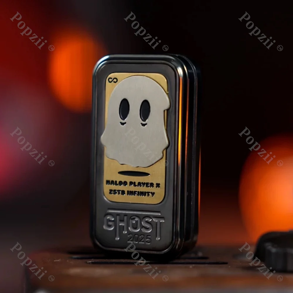 Haloo Player Ghost EDC الفولاذ المقاوم للصدأ المغناطيس الميكانيكي تململ المنزلق تململ لعبة المغناطيسي ضبط شوكة القلق اللعب #2