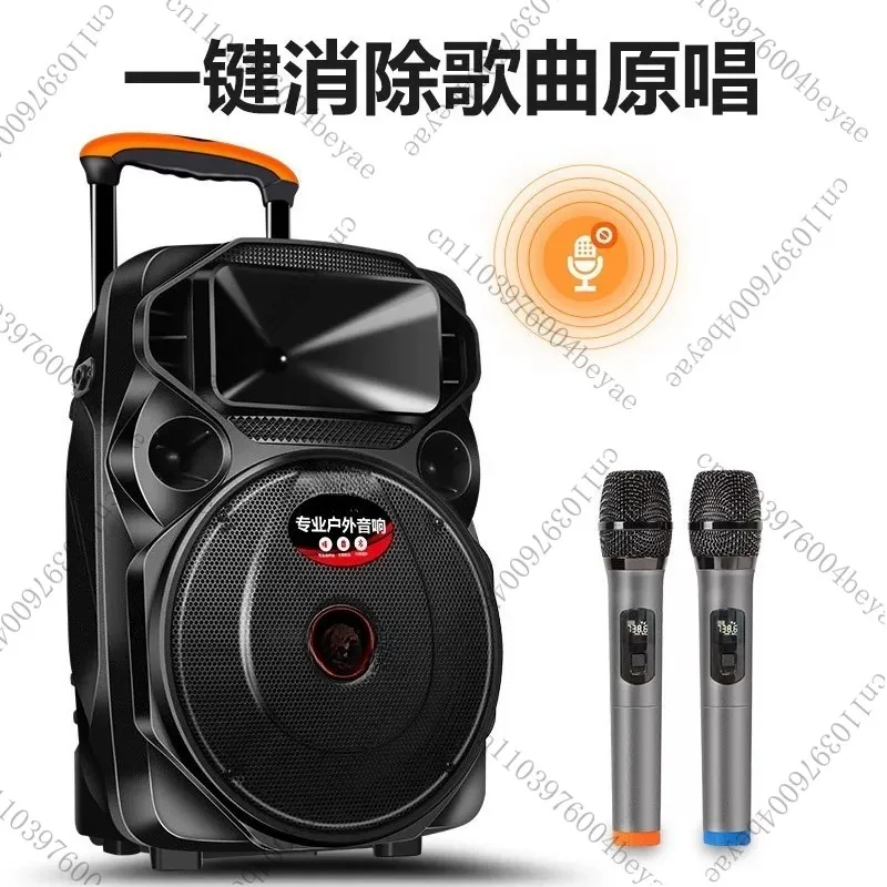 best sellers 15 inch portable trolley speaker with microphone loud sound and super bass