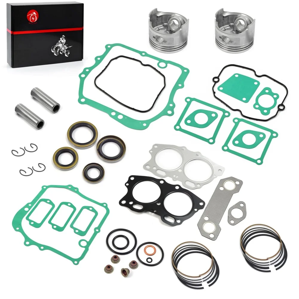 Oversize 0.25mm Piston Ring Gasket Seal Top End Rebuild Kit for EZGO 4 Cycle Gas Golf Cart 350cc EH35C MCI Fuji Robin Engine