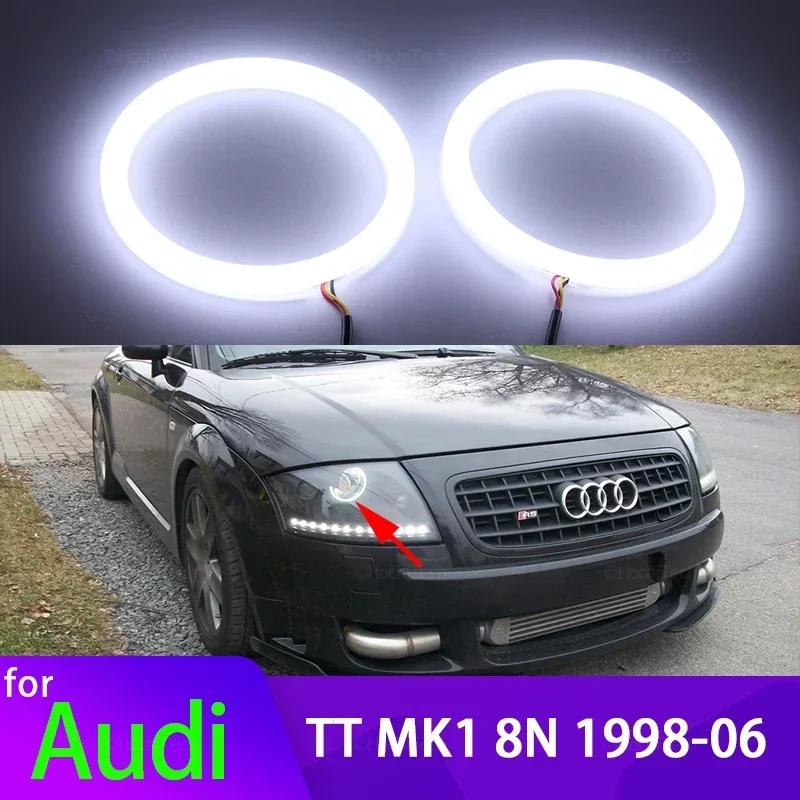 For Audi TT MK1 8N 1998-2006 Car Accessories 6000K White SMD Cotton Light LED Angel Eye Ring Kit, 2 Years Wattanty