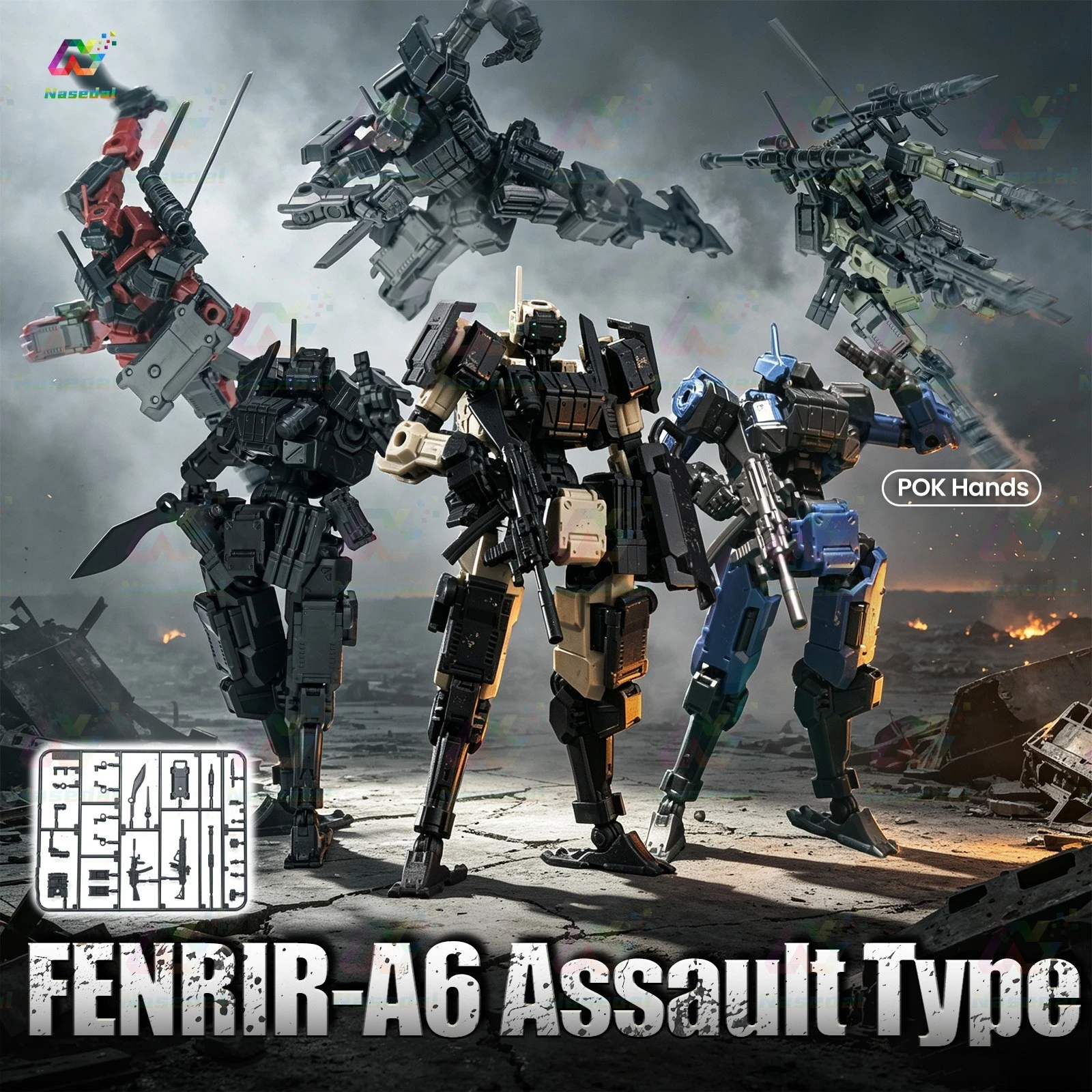 Image of Sheik Mainland 1/18 3MIN-A Projekt FENRIR A6 Angriffstyp Hochartikulierter Mecha-Bausatz für Sci-Fi-Hobbyisten zum Selbstbau