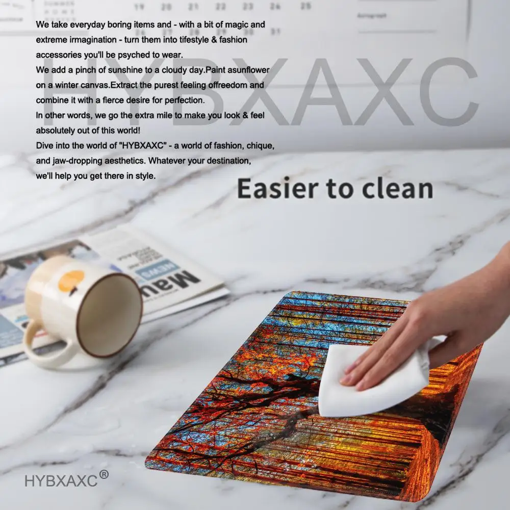 Mouse Pad Gamer HD XXL Computer keyboard pad Desk Mats MousePads Forest Landscape Gamer Laptop Carpet Natural Rubber Table Mat