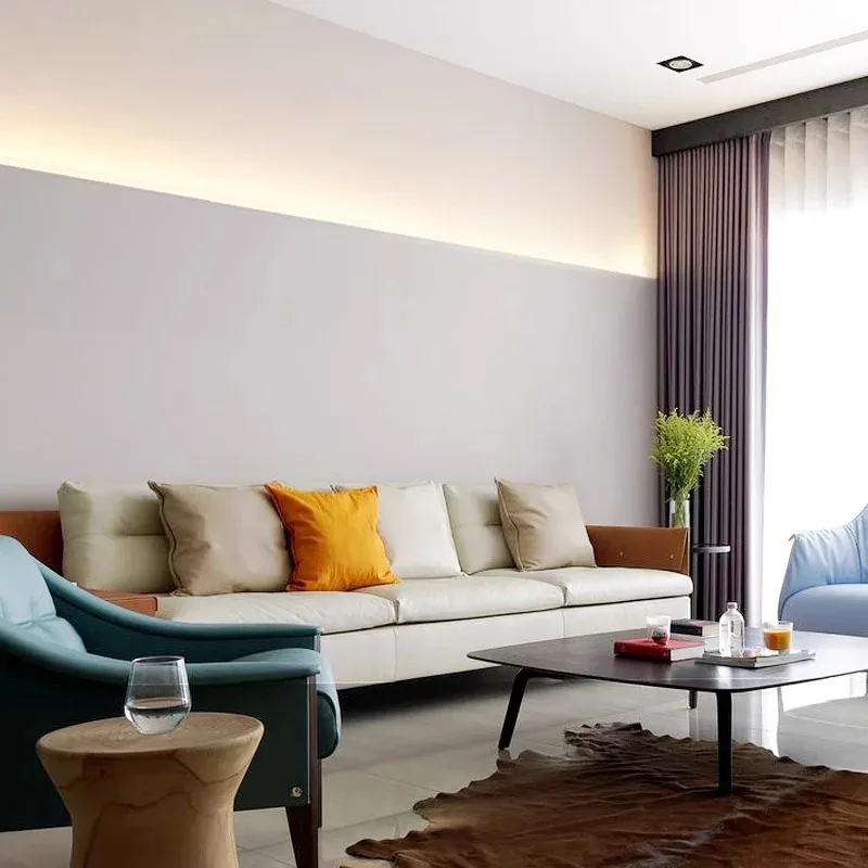 1m Aluminum Profile Invisible Waist Line Wall Washing Light Bedromm Reflector Slot Free Ceiling Upward Luminous Led Linear Lamp