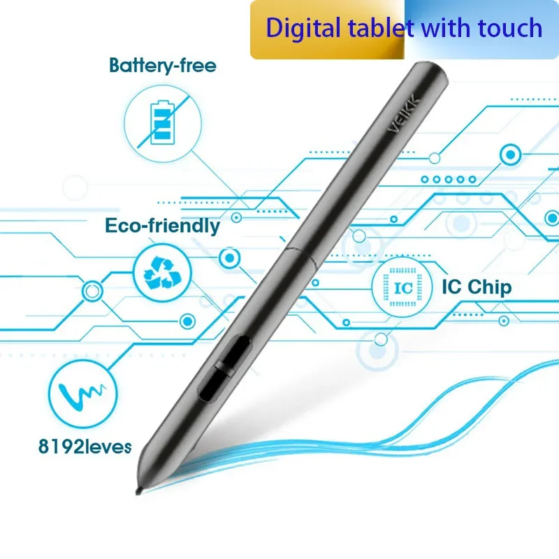 Imagem -03 - Veikk A30 10x6 Polegadas Tablet de Desenho Gráfico Profissional Tipo-c Interface com Bateria de 8192 Níveis sem Bateria para Desenho Digital