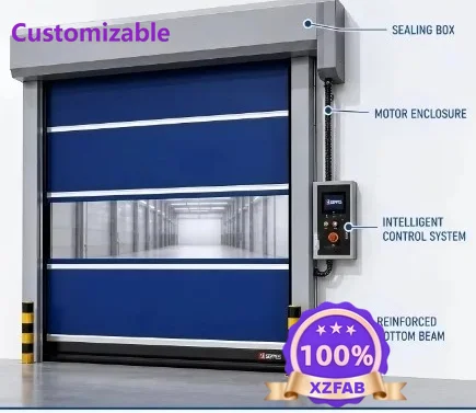 Factory Direct 2026 Custom Automatic Soft Curtain Rolling Door Industrial High Speed Windproof Door Suitable For Workshop