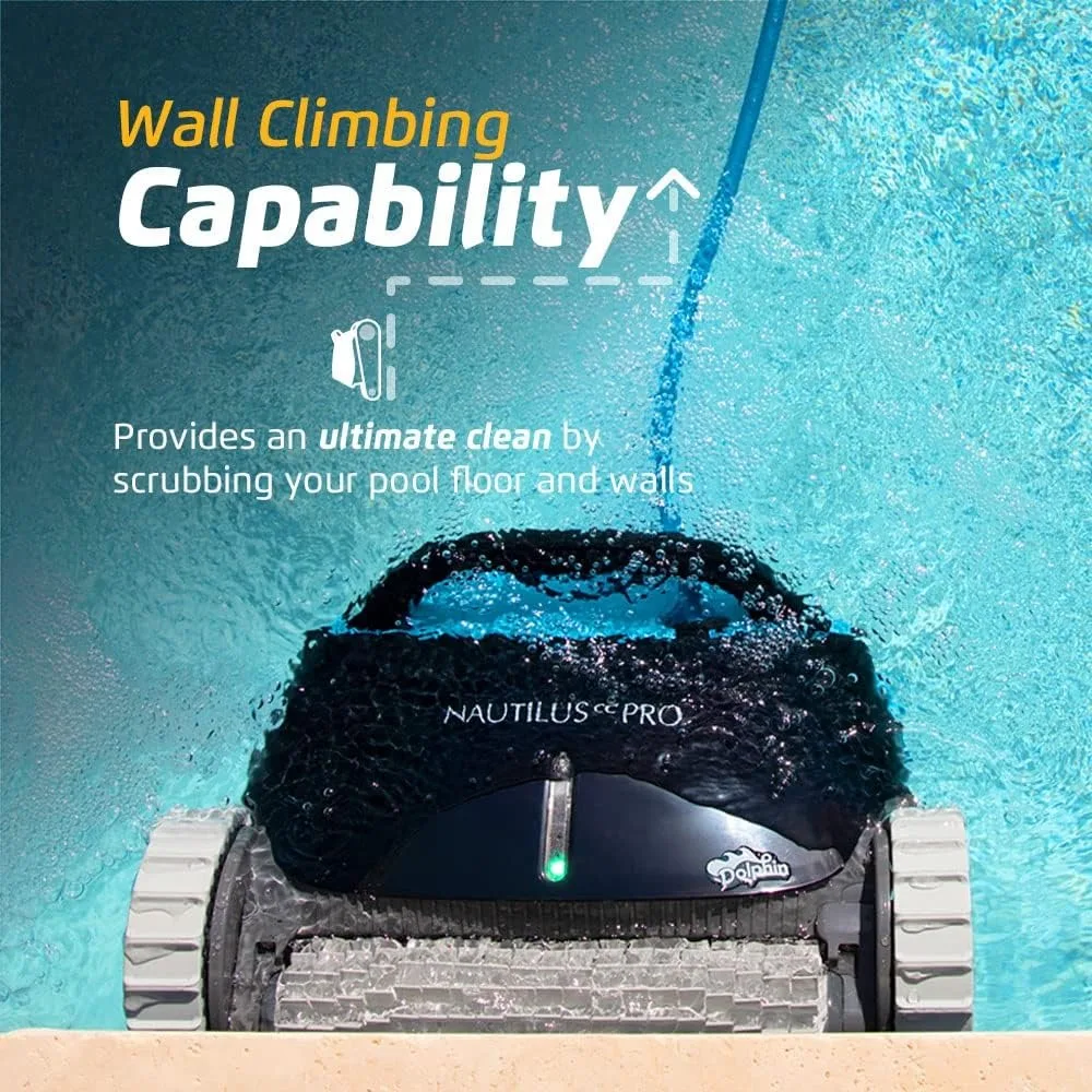 Nautilus Wi-Fi Automatic Robotic Pool Vacuum Cleaner Waterline Scrubber Brush, Ideal for In-Ground Pools up to 50 FT in Length