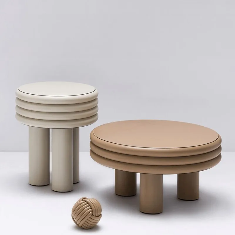 Italian side table, entryway table, guest Nordic round, tea furniture, simple luxury, art, round