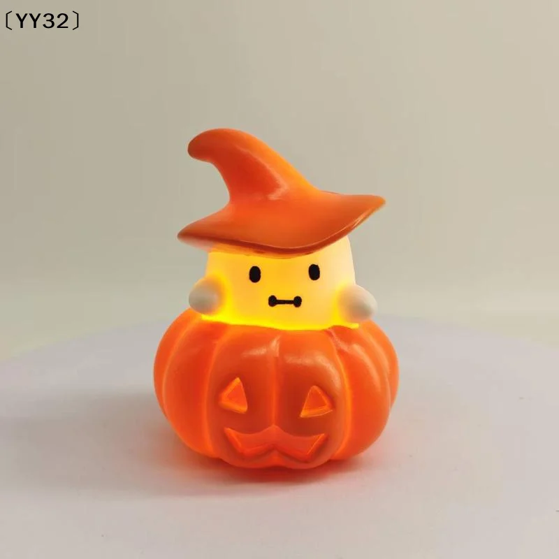 Halloween Pumpkin Ghost Night Light Luminous Ornament Creative Decoration Party Decor Prop For Halloween Party Holiday 〔YY32〕