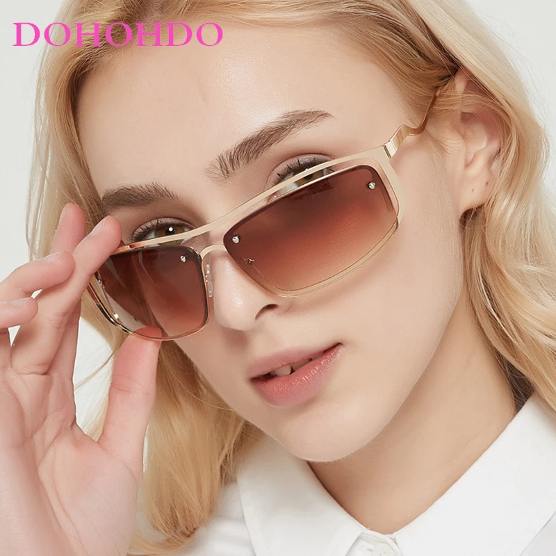 

New Y2K Fashion Vintage Sports Sunglasses Women Luxury Brand Designer Men Irregular Legs Sun Glasses UV400 Eyewear Oculos De Sol