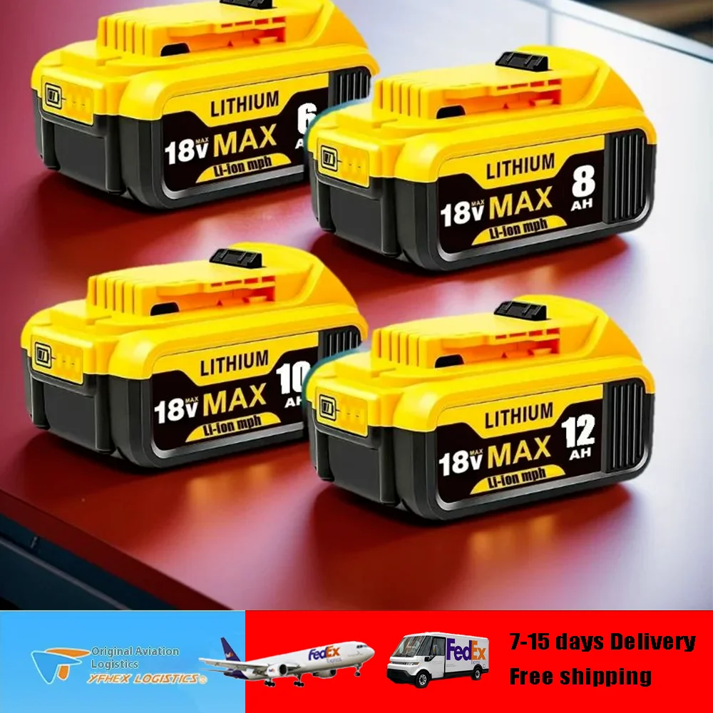 

New For Dewalt New 18V Power Tool Battery 12.0Ah/10.0Ah/8.0Ah/6.0Ah/3.0Ah，Battery DCB206 20V 18650，Battery DCB205 DCB200，Battery