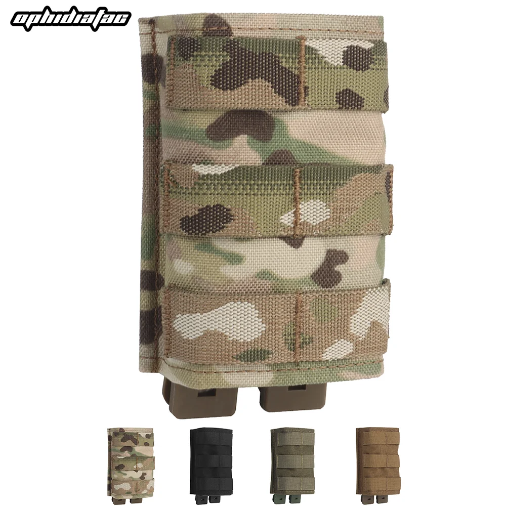 

OphidianTac Molle Pouch Holster FAST 7.62 AK Single Magazine Pouch Molle Insert Bag with Belt Clip Shooting Hunting Accessories