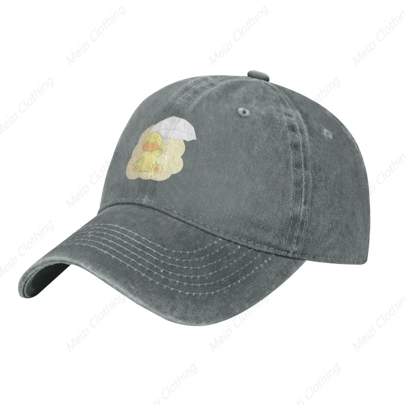 

Cute Duck Umbrella Truck Hat Men's and Women's Retro Cowboy Baseball Hat Outdoor Sports Dad Golf Hat