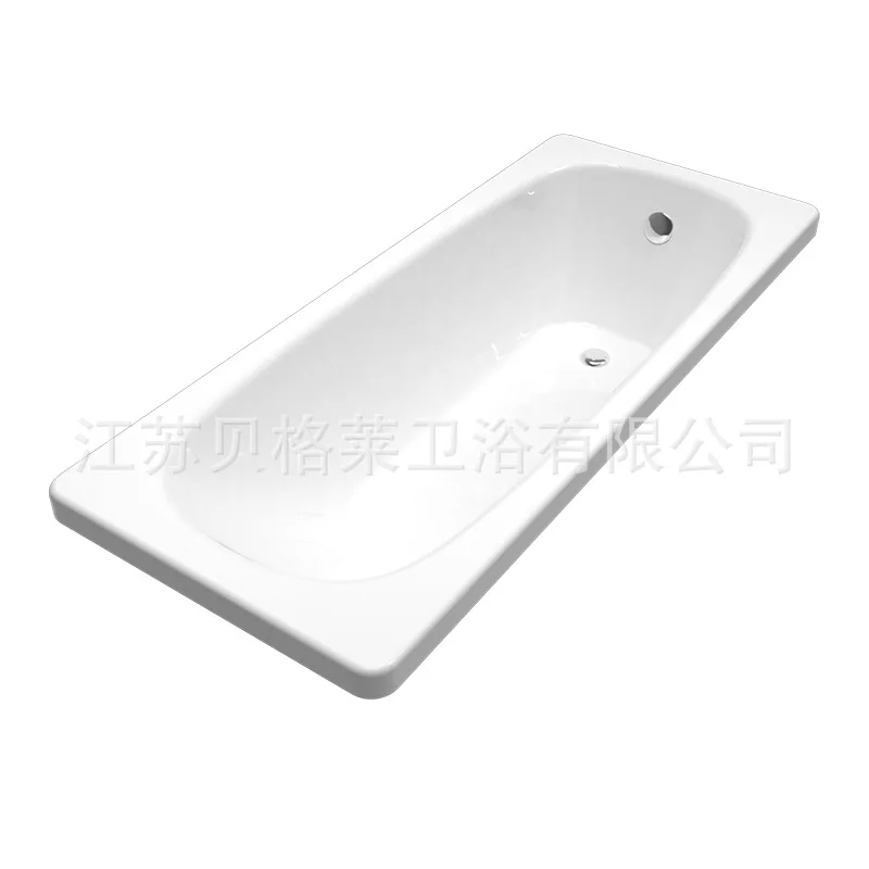 

Oval enamel bathroom square cast iron embedded bathtub household adult shell