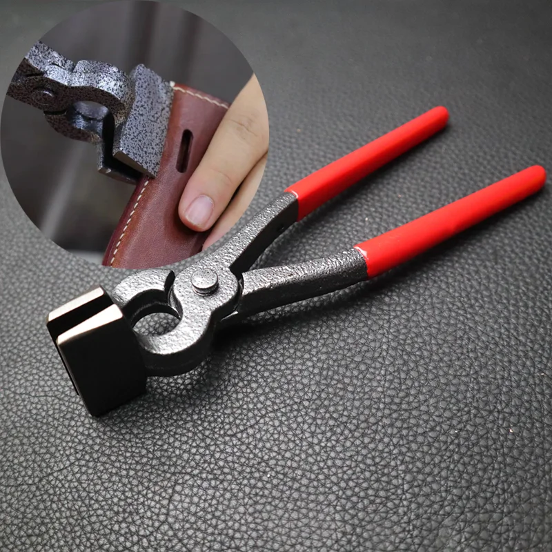 45mm Wide Leather Goods Fold Edge Flat Mouth Extrusion Pliers DIY Leather Bags/shoes/Jingle Bell Making Auxiliary Flatten Tool