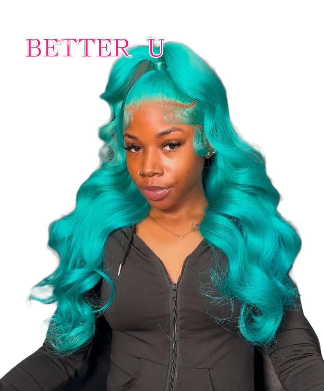Teal Blue 13x6 Human Hair Lace Front Wig For Women Pre-Plucking Body Wave Blonde Colored Green 13x4 Lace Front Wig Human Hair