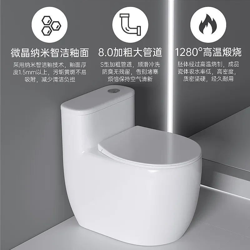 Wholesale Small Square Siphon Toilet for Compact Apartments and Ordinary Households Hygienic Ceramic Sanitary Ware from