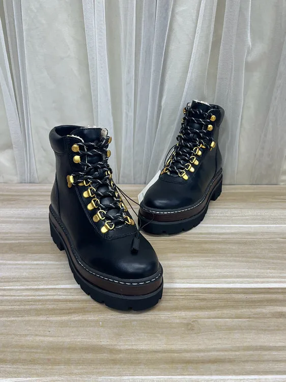 

Faionable round Toe Fce Lined Boots Women's ort Boots Thi Heel Bule Pure Color Briti Sle Winter Boots