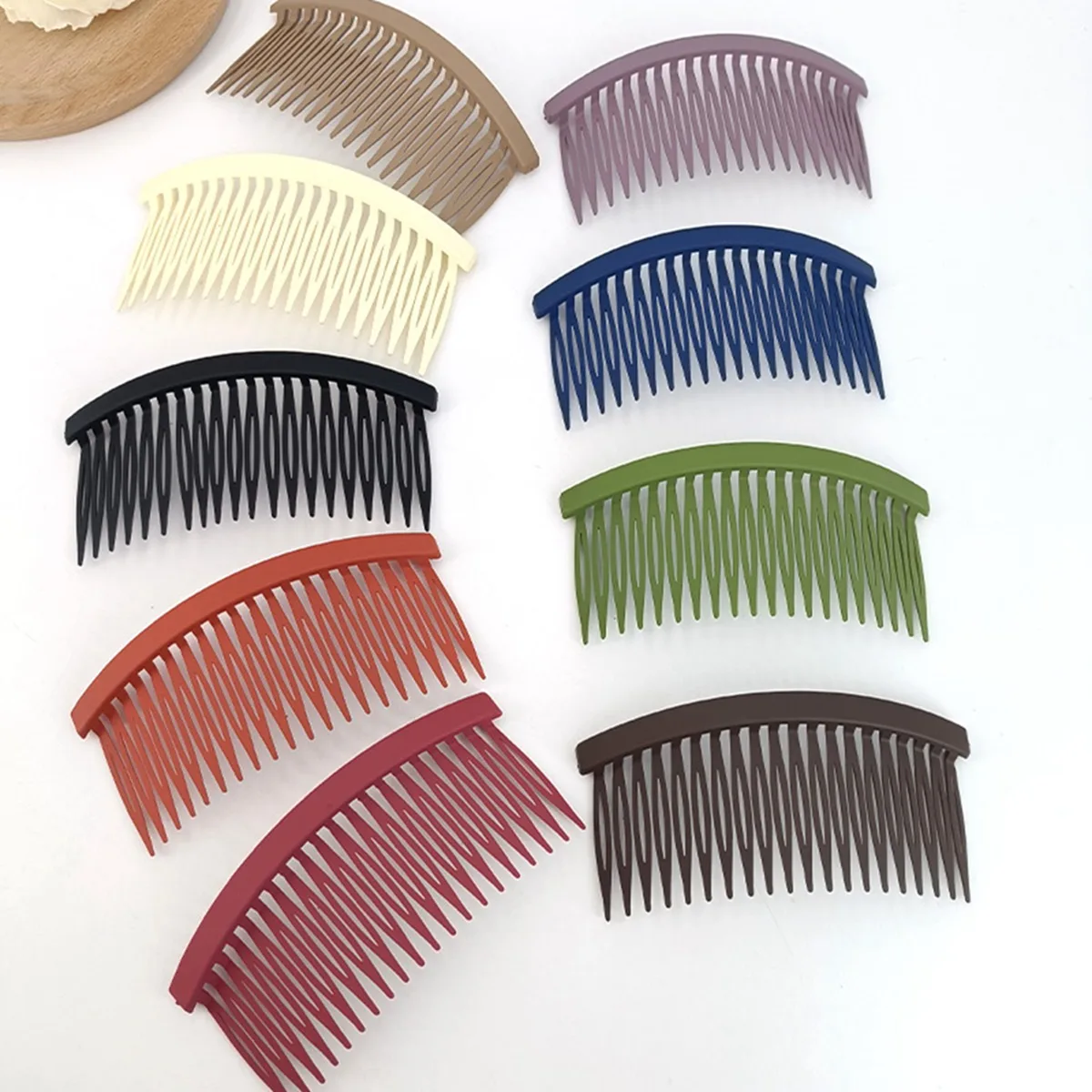 

2/9 PCS Women Fashion Hair Comb Large Simple Hairpin Bangs Fixed Arrangement Broken Hair Headband Back Head Comb Hair Accessorie