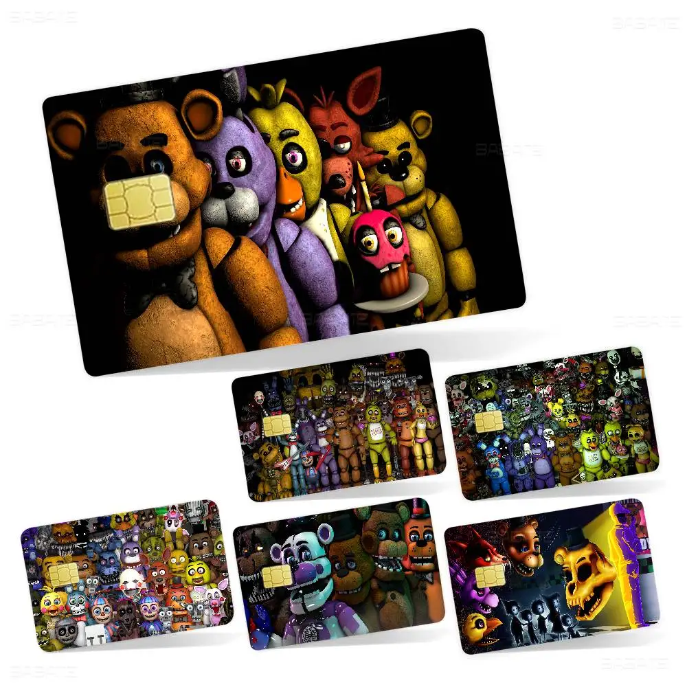 F-Fnaf Five-nights-At-Freddys 100% Hot Sale Amine Credit Debit Bank Card Bus Card Film Skin Sticker