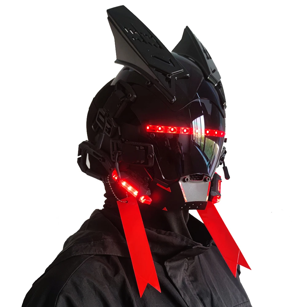 SUIZU - Máscara Cyberpunk para hombre, máscara de Halloween, máscara de SUIZU - Máscara Cyberpunk para hombre, máscara de Halloween, máscara de