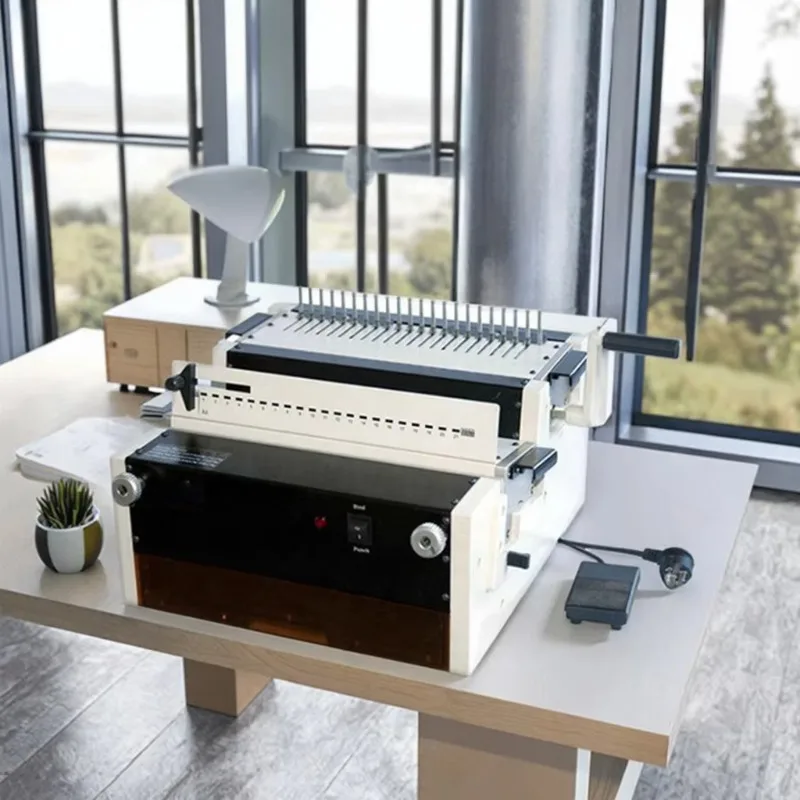 Multi-function 4-in-1 Electric Document Punching & Binding Machine with Comb Spiral Binding 30mm Thickness 1-500 Sheets Capacity