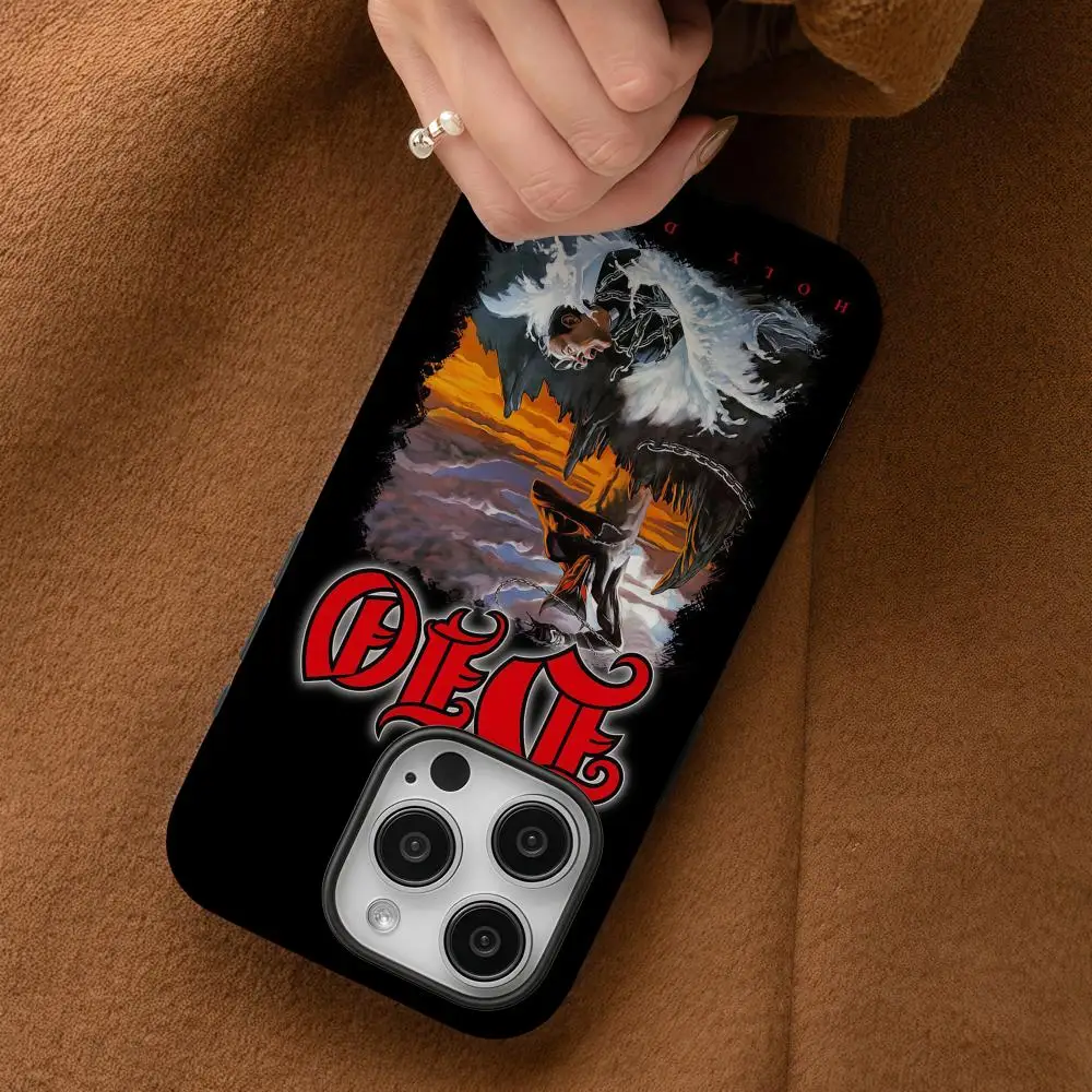 حافظة هاتف Holy Diver D-Dio-S لهاتف آيفون 17 16 15 14 13 12 Pro Max Plus لامعة عالية الدقة بطبقة مزدوجة غلاف صلب سائل