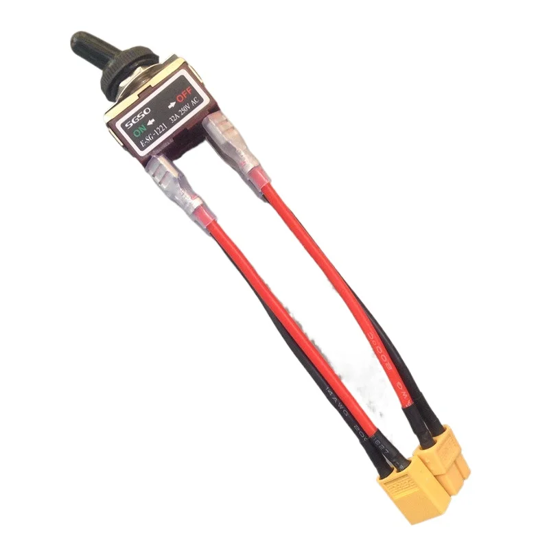 32A current, waterproof switch XT60 T plug, remote control boat, silver touchpoint high current, rocker arm, toggle switch