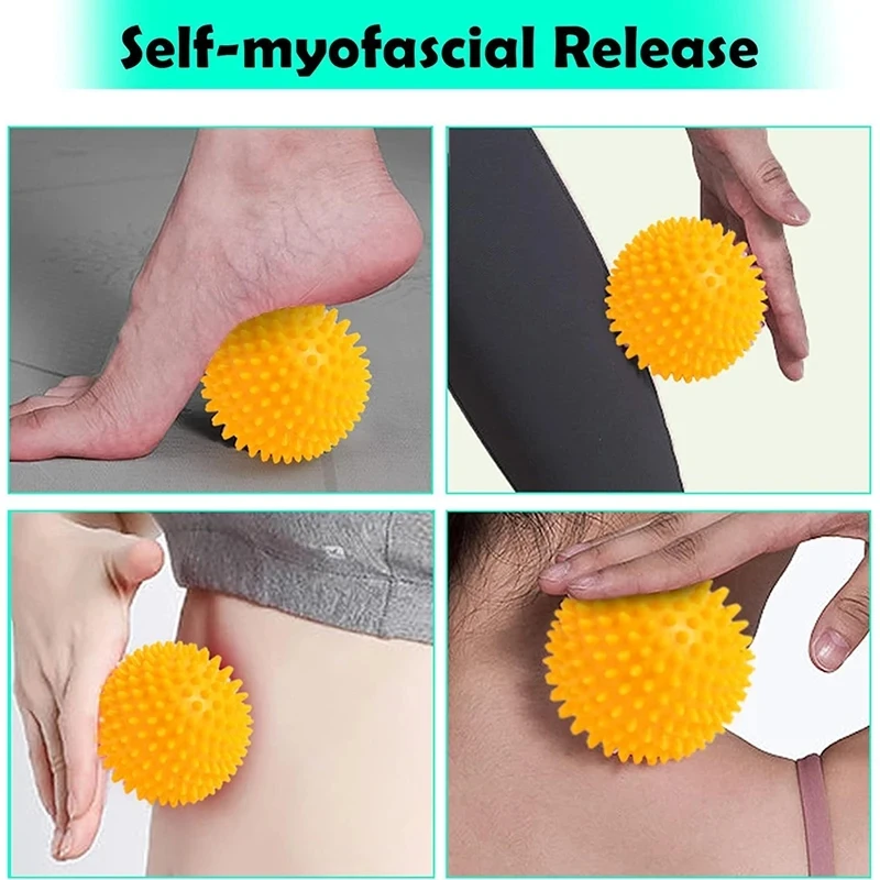 Foot Massage Roller Spiky Ball For Relief Plantar Fasciitis Foot Back Leg Hand Tight Muscle Deep Tissue Acupresssure Recovery