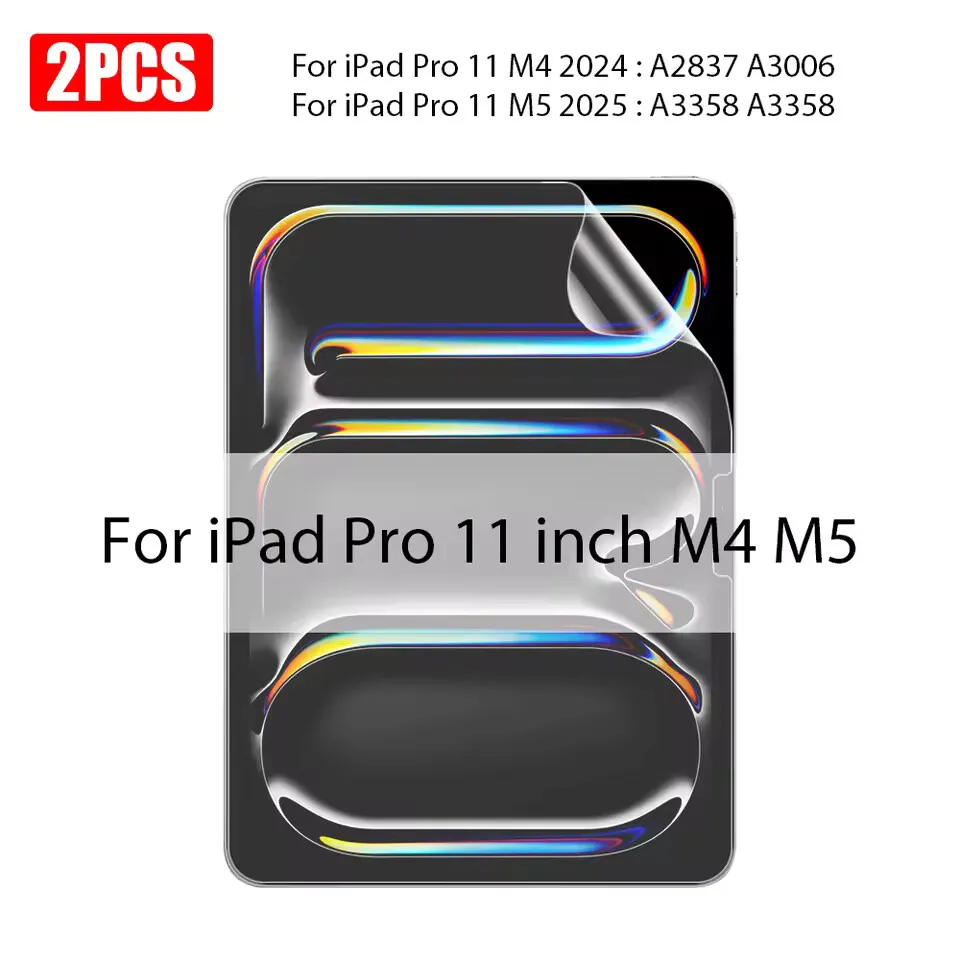 2 Stück iPad Displayschutzfolien mit Papiergefühl für iPad Pro 11 10./11. Generation, iPad 7/8/9. Generation, Air 6 4 5 10.9 13 12.9 M2 M3 M4 Mini6 7 Folie