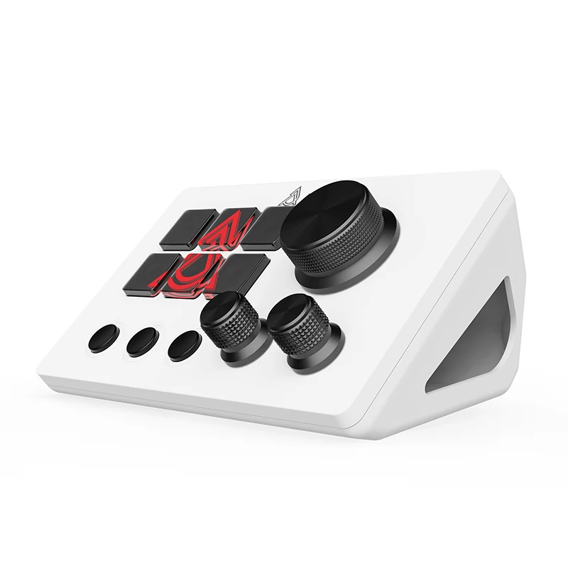 Ajazz AKP03E Desktop Auxiliary Console Panel Controller, Programmable Macro Customizable Mini Keyboard, Compatible with (Windows, Mac) Systems, Suitable for a Variety of Scenarios