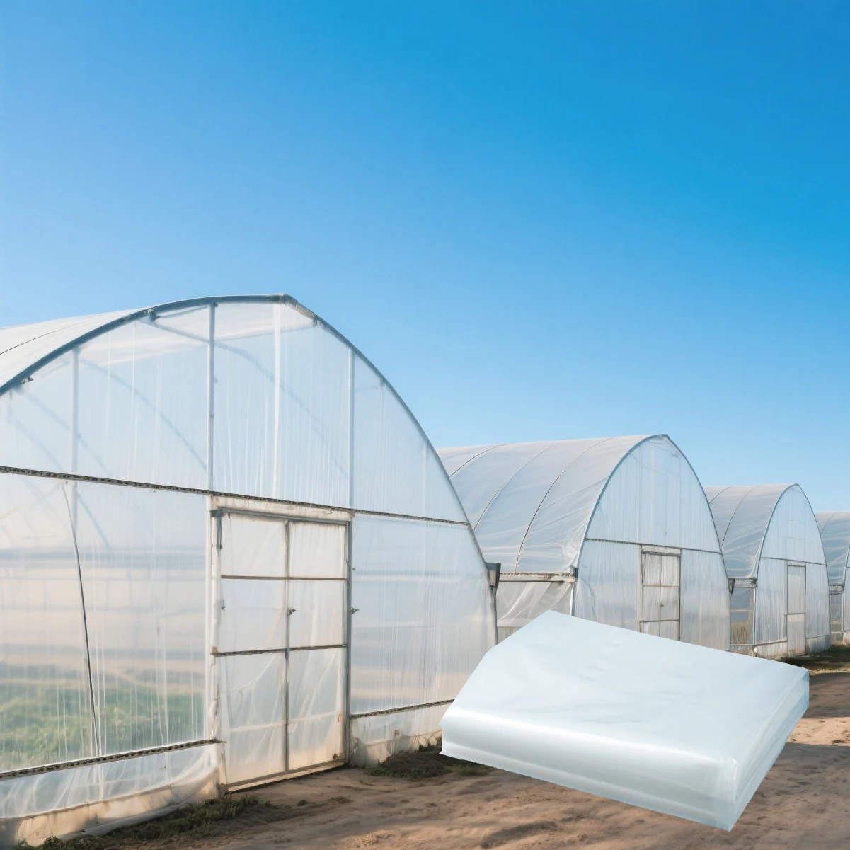 200 Micron PE Greenhouse Film UV Resistant Anti-Drip Double Layer Agricultural Plastic Cover for Tomato Vegetable Shed