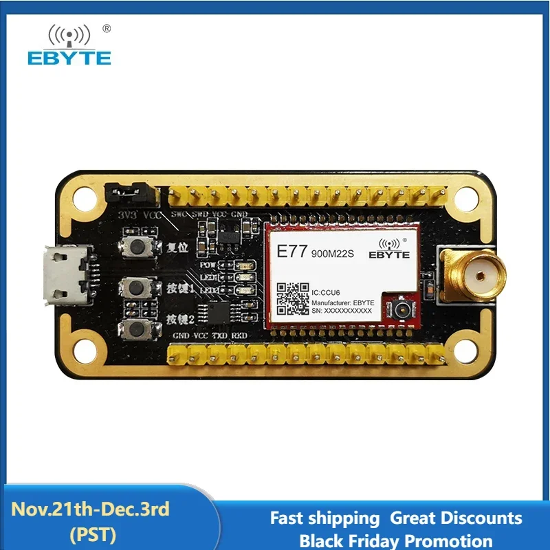 STM32 Development Testing Board EBYTE E77-400/900MBL-01 Pre-soldered E77-400/900M22S USB Interface LoRa Module With Antenna