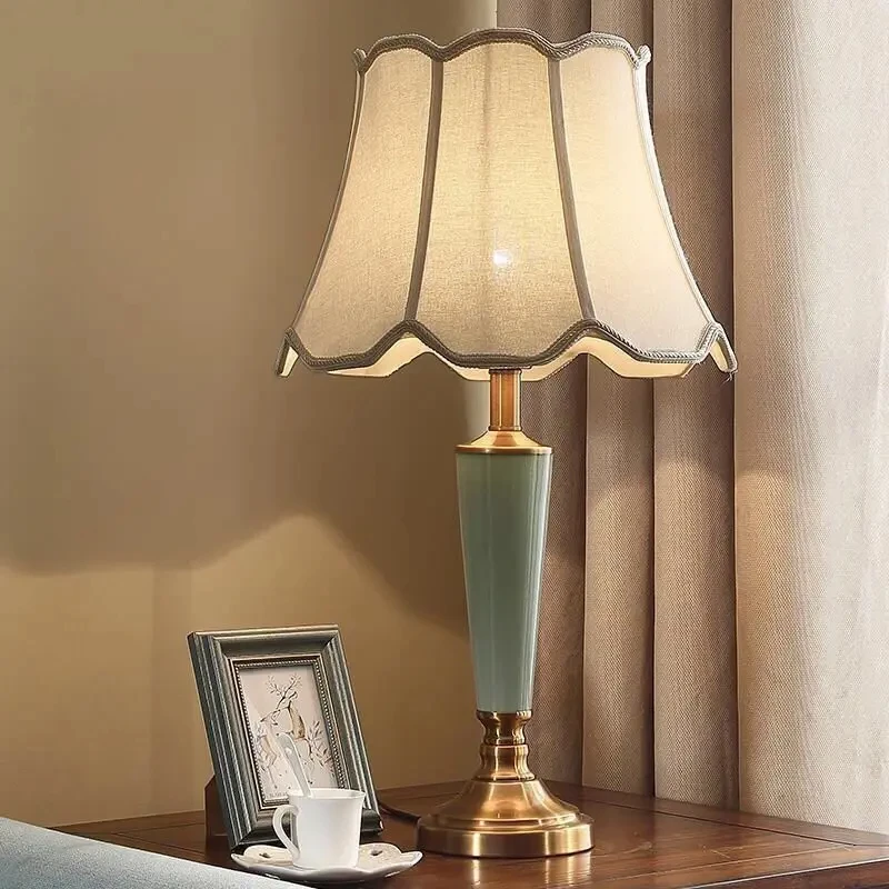 

Retro bedside ceramic Table lamp Hotel Table Lights Home Atmosphere Lighting Fixtures E27 90-265V