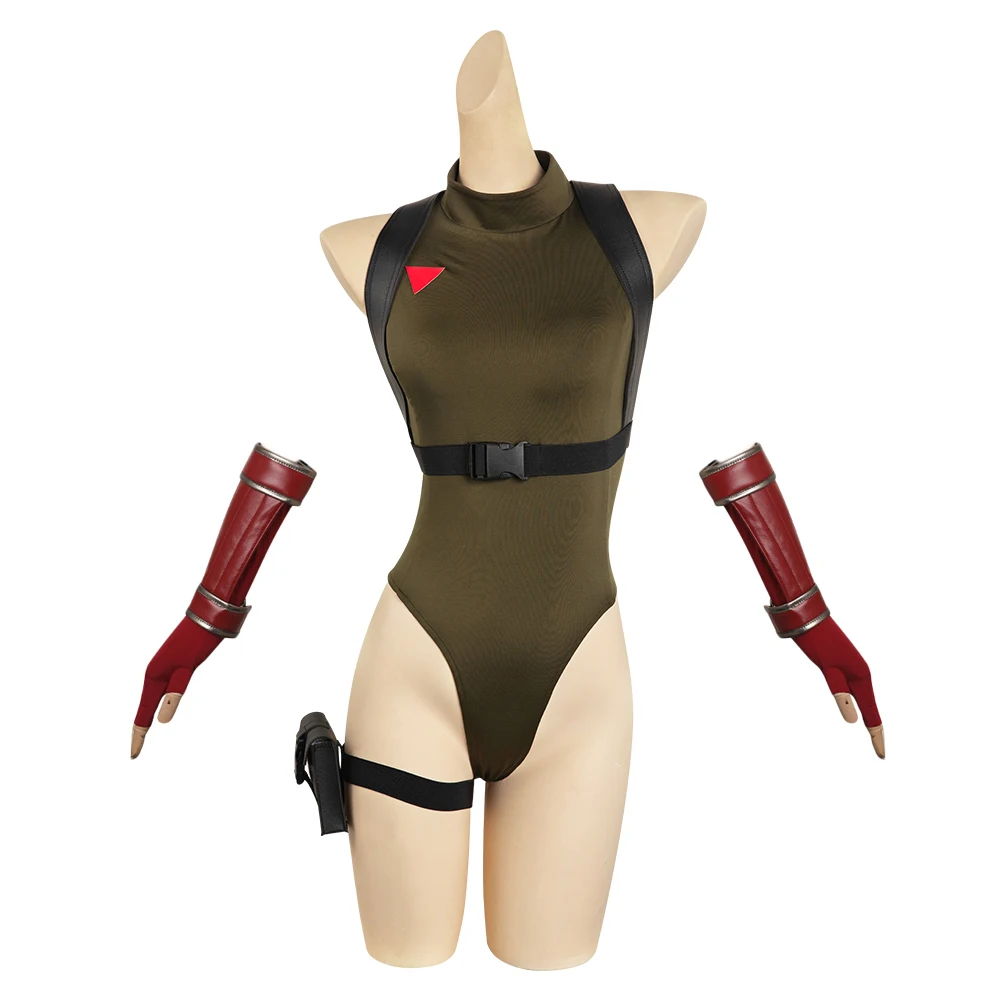 SF Classics Cammy Cosplay Role Play Red Beret Green Jumpsuit Anime Fighter Game Disguise Costume Adult Women Fantasy Outfits