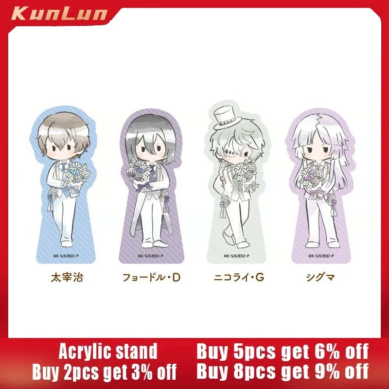 

Bungo Stray Dogs, периферийные устройства японского аниме, цветок, версия Q, акриловая подставка, коллекционные настольные украшения, креативная игрушка в подарок на день рождения