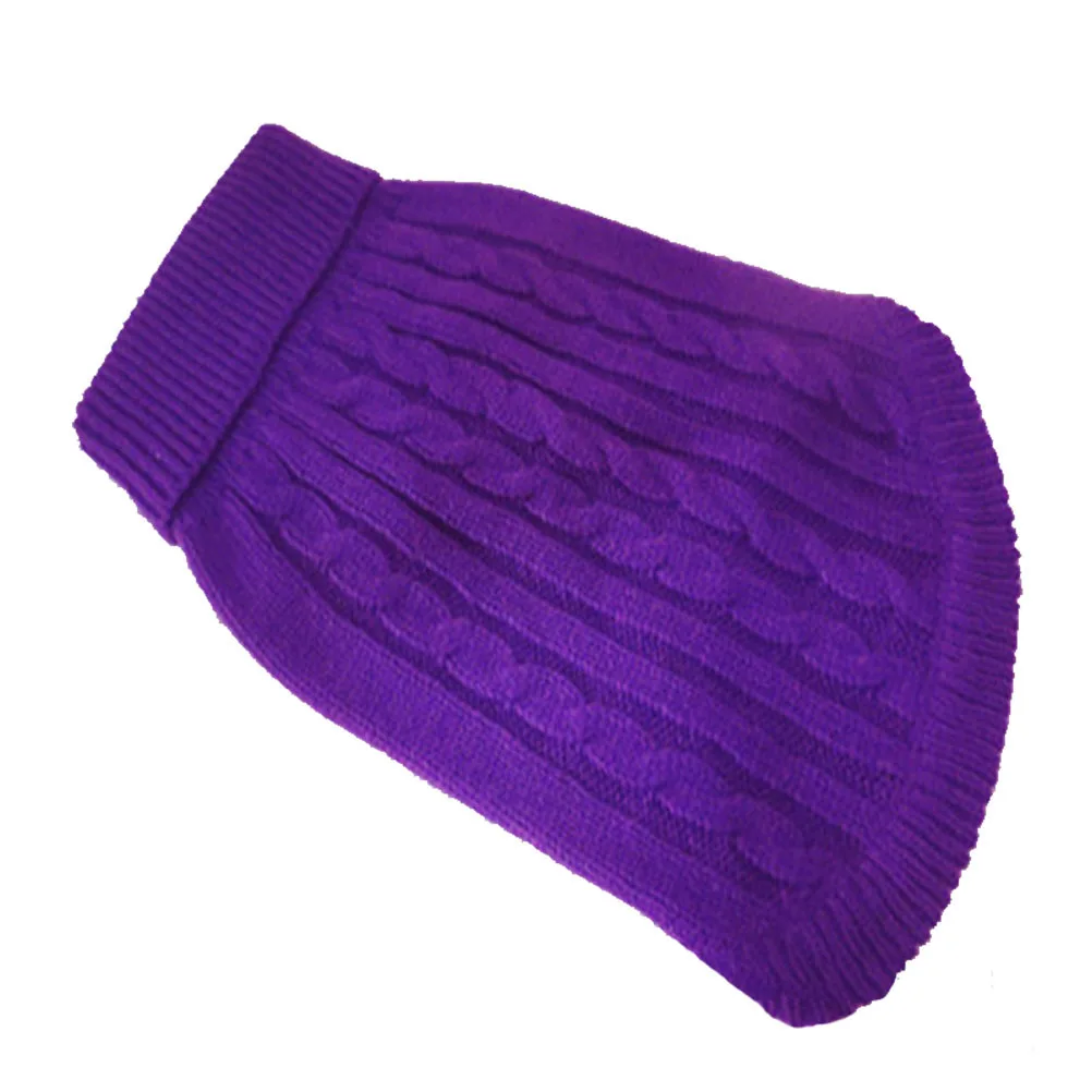 

1Pcs Dog Sweater Solid Color Knitted Cozy Warm Puppy Winter Clothes Pet Outfit Party Costume Pet Costume Dog Funny Clothing
